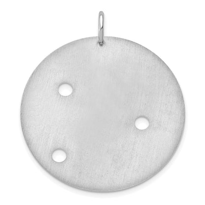 Sterling Silver /Rhodium Plated Signature With Birthstones Pendant