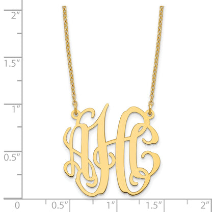 Gold Plated Sterling Silver/Gold Small Monogram Necklace