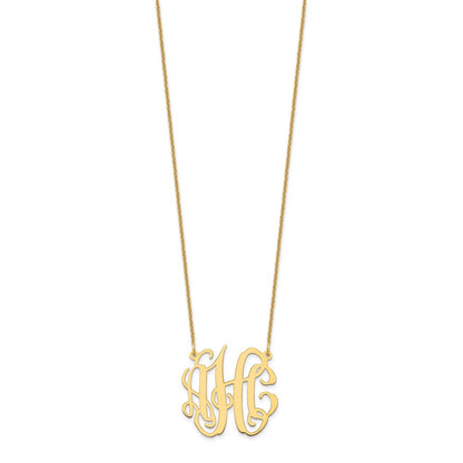 14K Yellow Gold Small Monogram Necklace