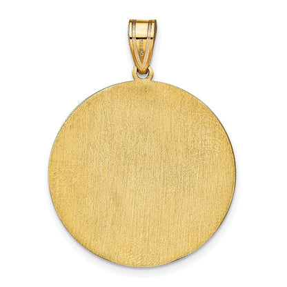 Gold Plated Sterling Silver/Gold Round Block Letter Monogram Pendant