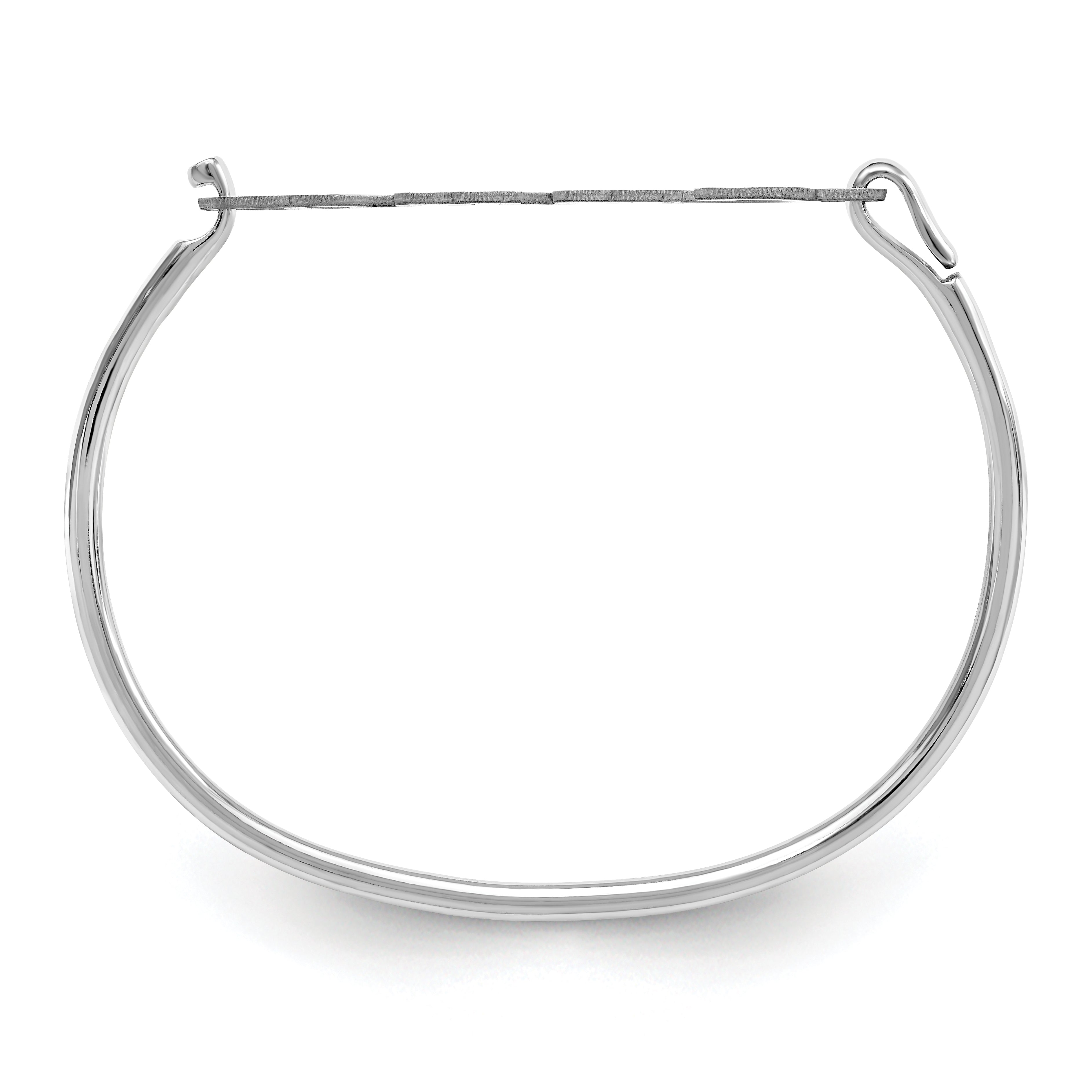 14K Yellow Gold Name Plate On Sterling Silver Bangle