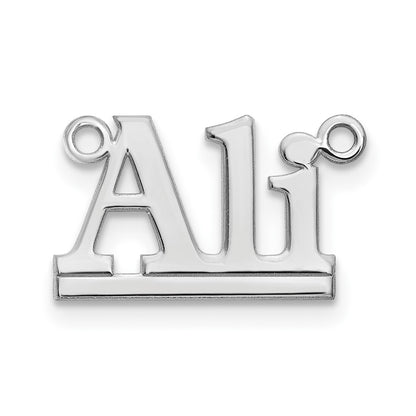 14K White Gold Underlined Name Plate