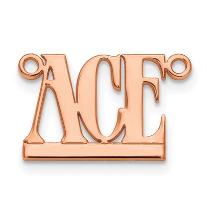 Rose Plated Sterling Silver/Rose Underlined Name Plate