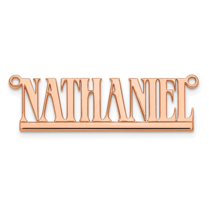 Rose Plated Sterling Silver/Rose Underlined Name Plate