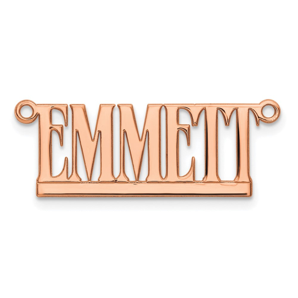 14K Rose Gold Underlined Name Plate