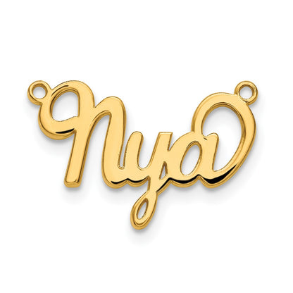 Gold Plated Sterling Silver/Gold Name Plate