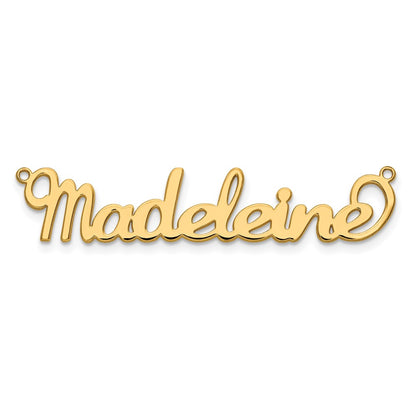 Gold Plated Sterling Silver/Gold Name Plate