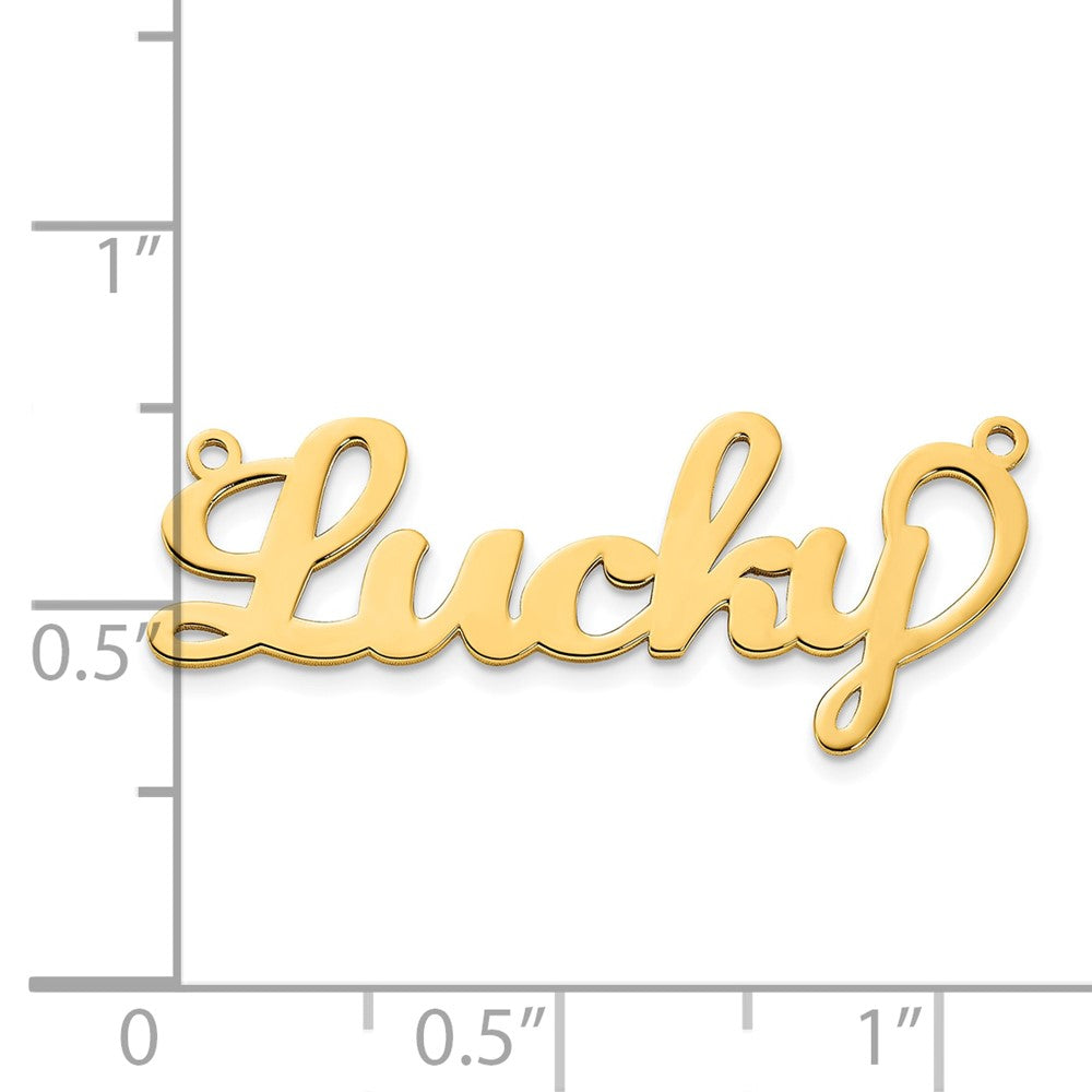 Gold Plated Sterling Silver/Gold Name Plate