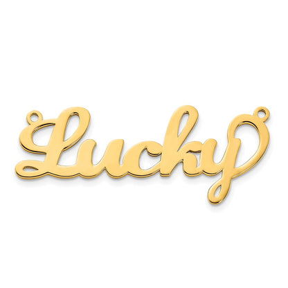 Gold Plated Sterling Silver/Gold Name Plate