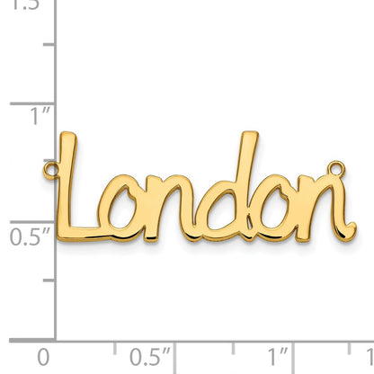 14K Yellow Gold Polished Name Plate
