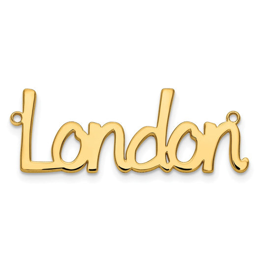 14K Yellow Gold Polished Name Plate
