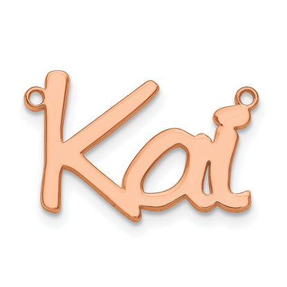 Rose Plated Sterling Silver/Rose Polished Name Plate