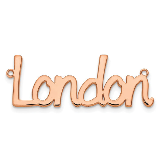 Rose Plated Sterling Silver/Rose Polished Name Plate