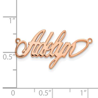 14K Rose Gold Polished Surrey Font Name Plate