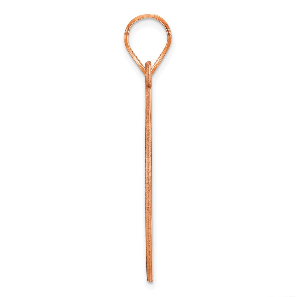 14K Rose Gold Brushed I Love You To The Moon Pendant