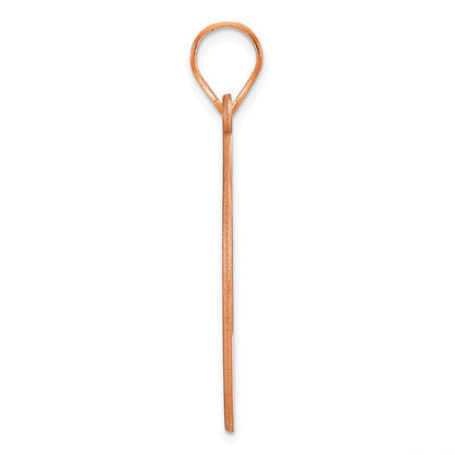 14K Rose Gold Brushed I Love You To The Moon Pendant