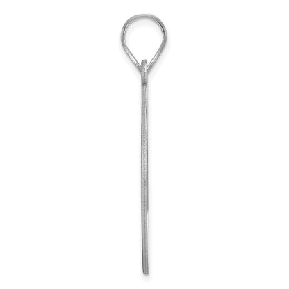 14K White Gold Brushed I Love You To The Moon Pendant