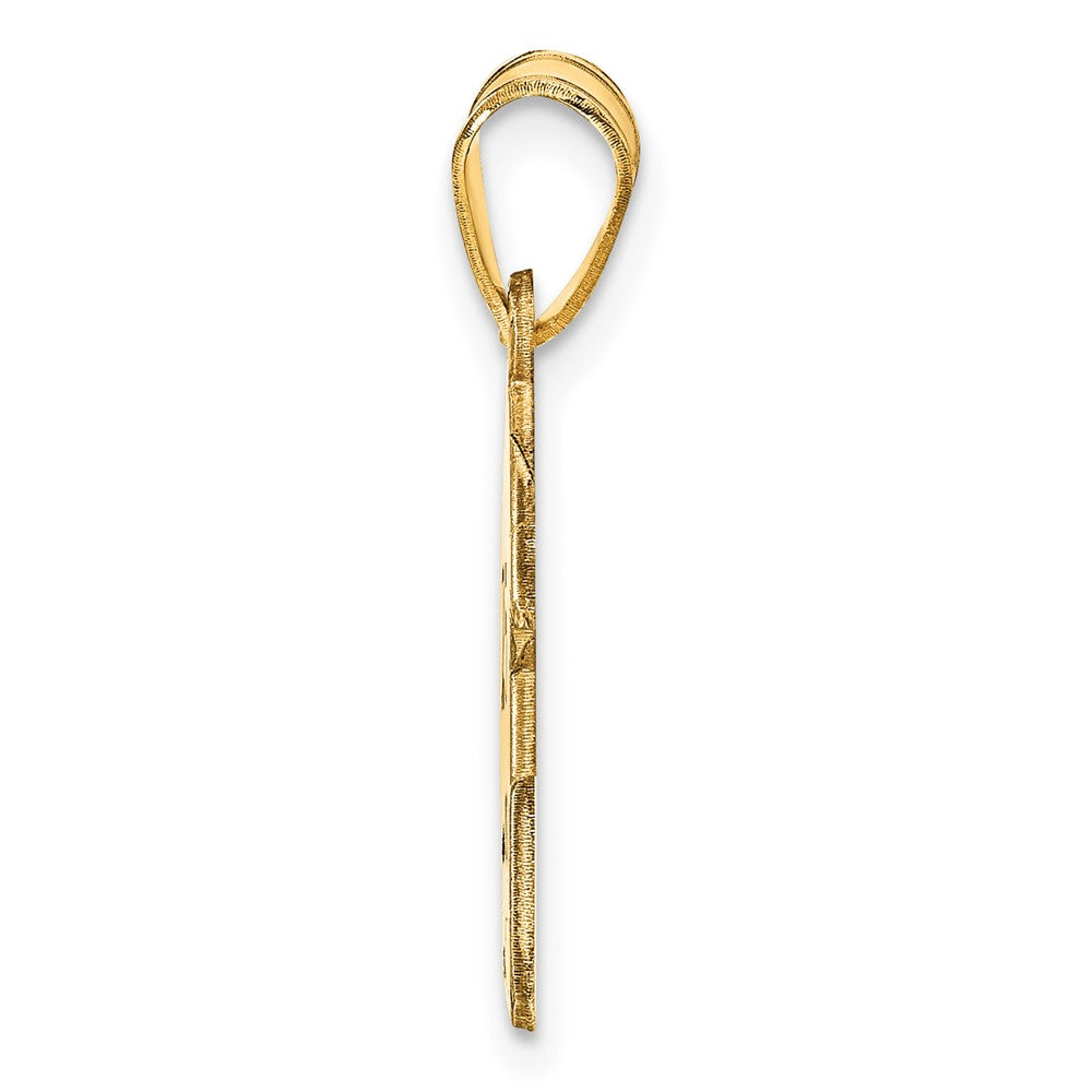 Gold Plated Sterling Silver/Gold Personalized Football Helmet Pendant