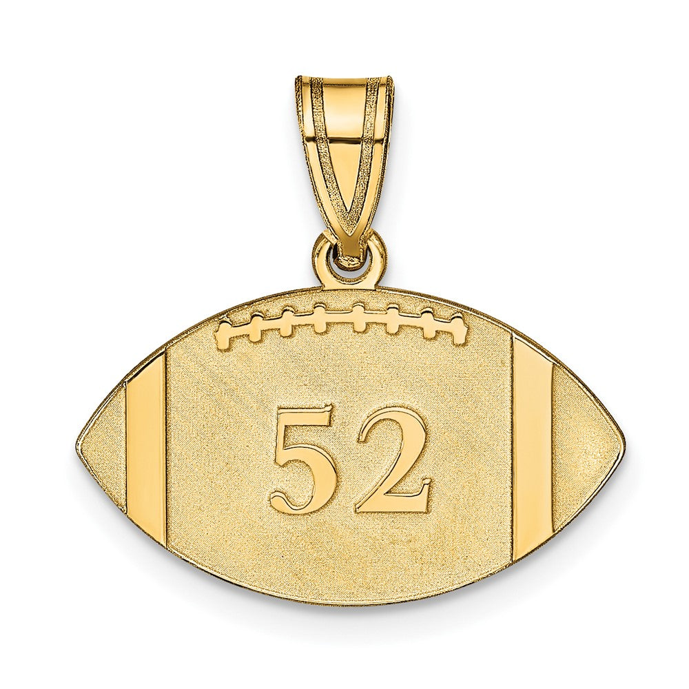 Gold Plated Sterling Silver/Gold Personalized Football Pendant