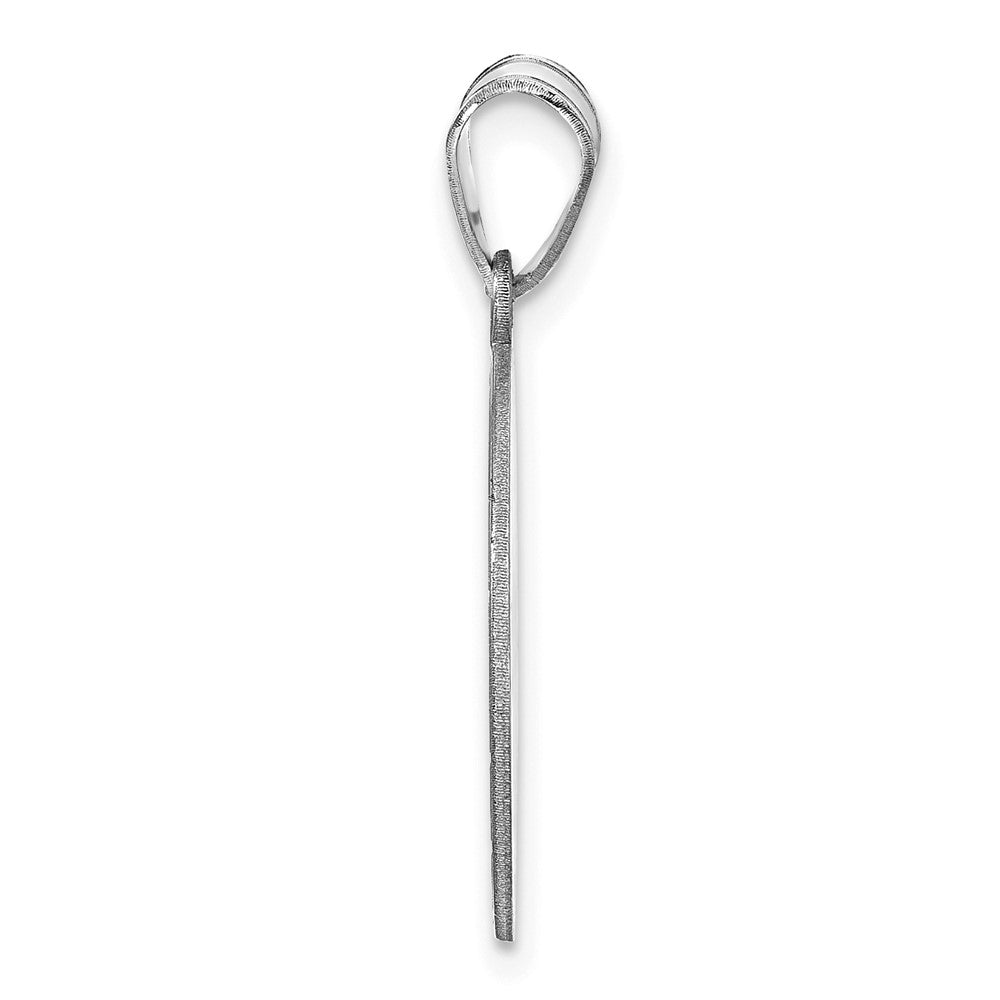 14K White Gold Personalized Volleyball Pendant