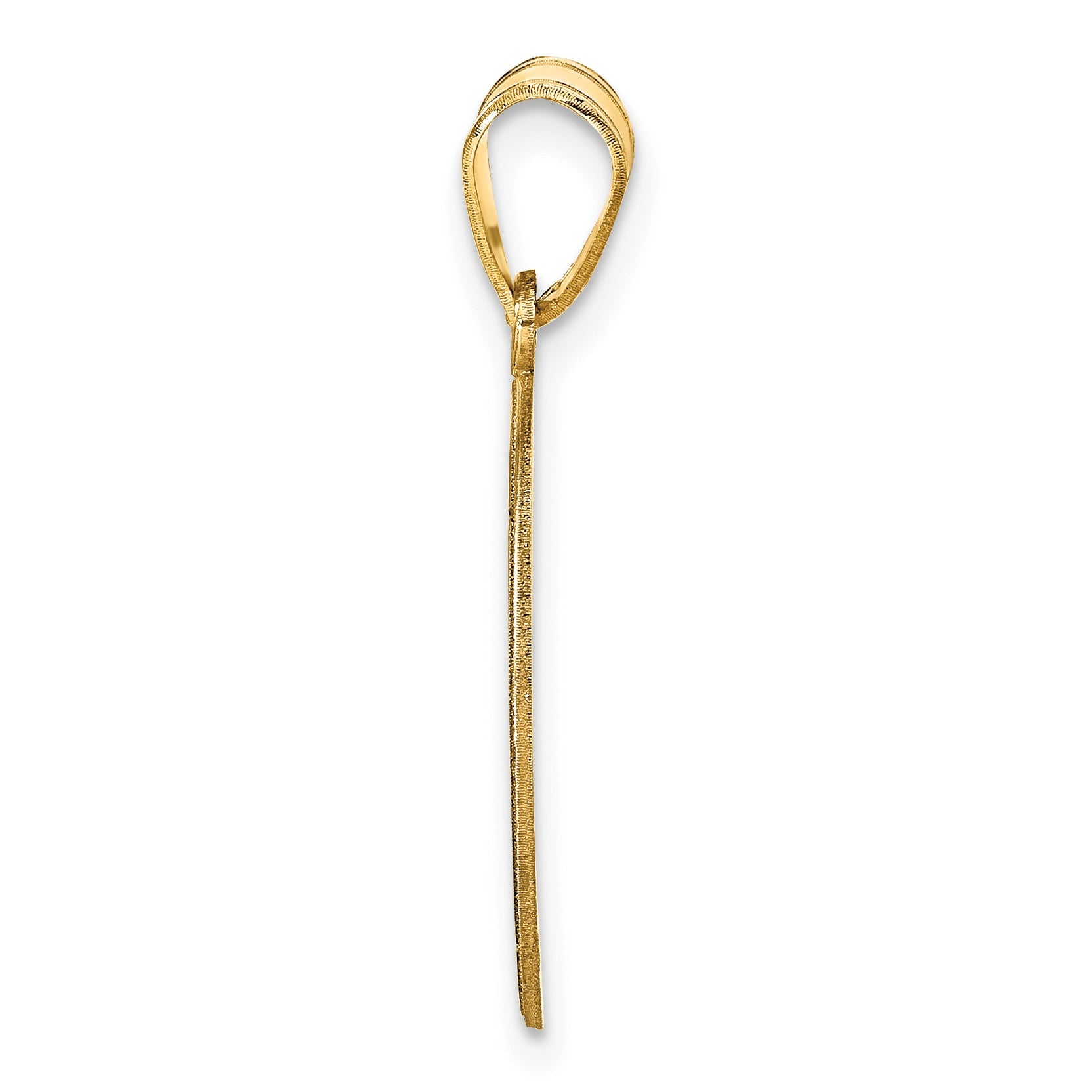 14K Yellow Gold Personalized Baseball Pendant