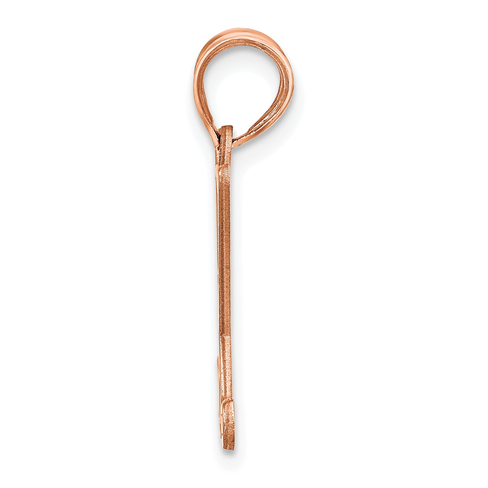 Rose Plated Sterling Silver/Rose Personalized Hockey Pendant