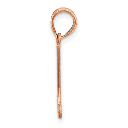 Rose Plated Sterling Silver/Rose Personalized Hockey Pendant