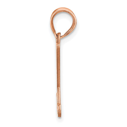 14K Rose Gold Personalized Hockey Pendant