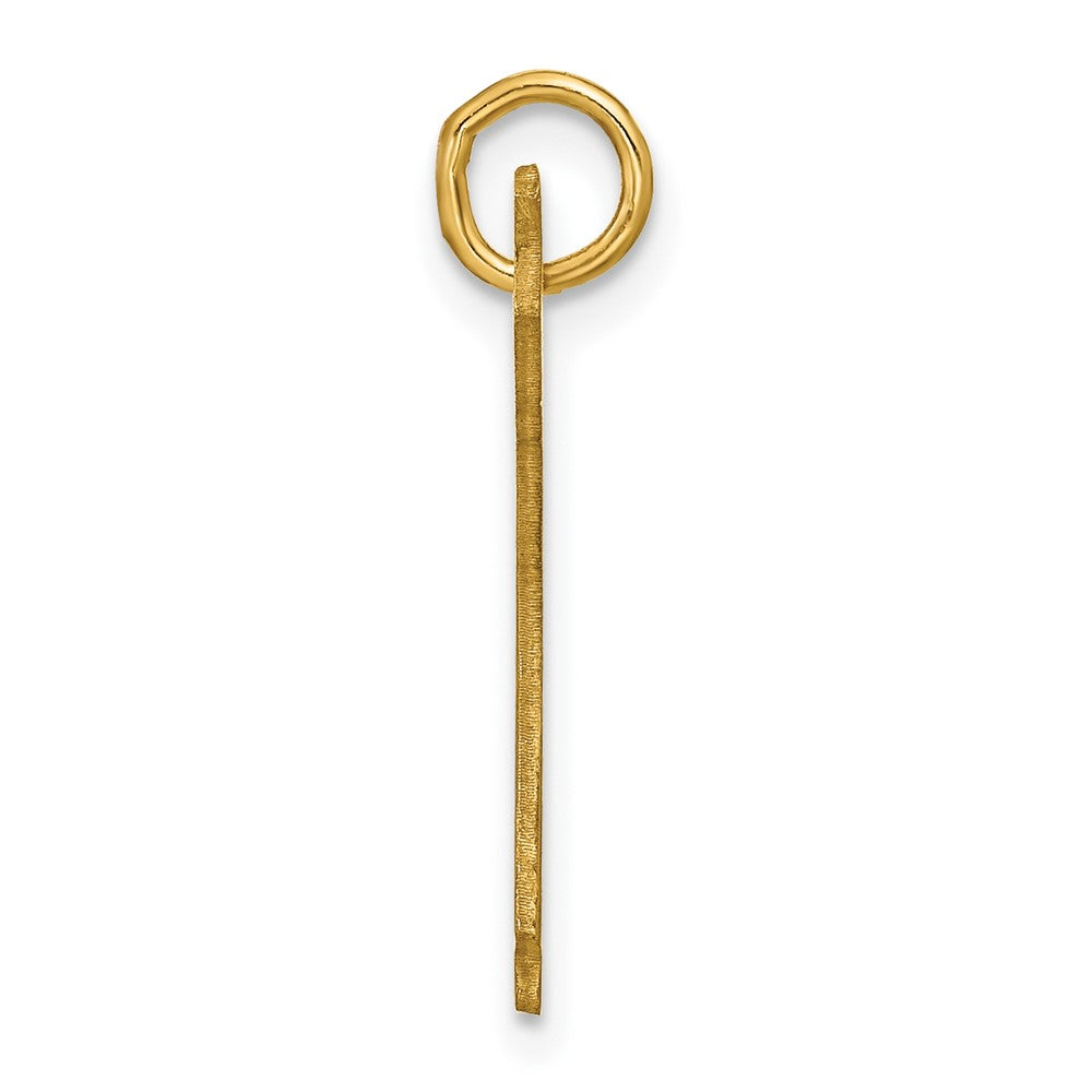 14K Yellow Gold Personalized Girl Karate Pendant