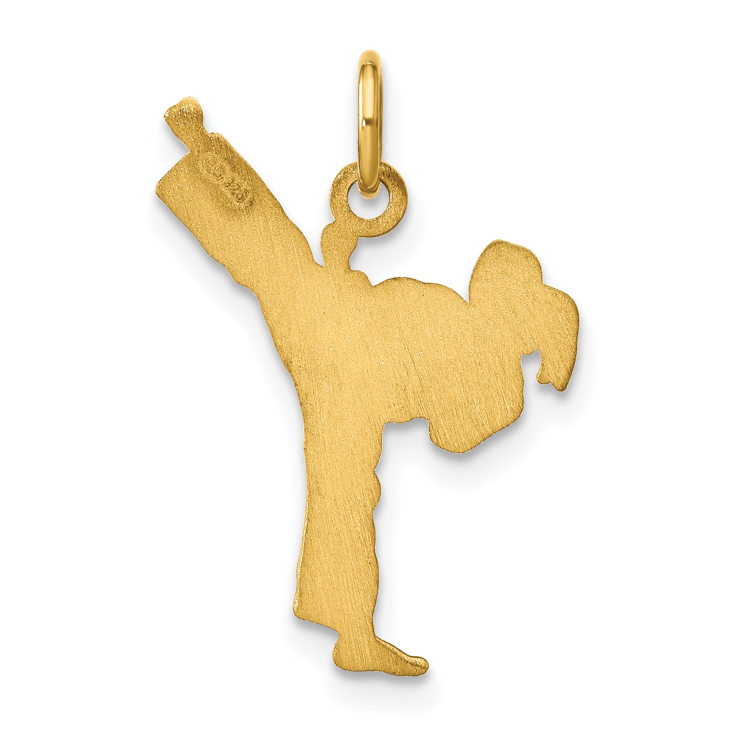 Gold Plated Sterling Silver/Gold Personalized Girl Karate Pendant
