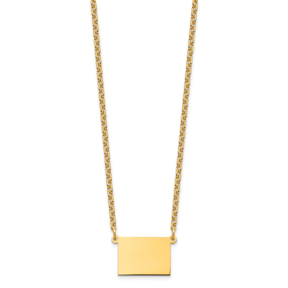 Gold Plated Sterling Silver/Gold Colorado State Necklace