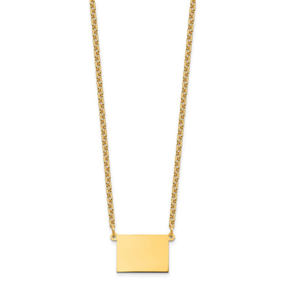 Gold Plated Sterling Silver/Gold Colorado State Necklace