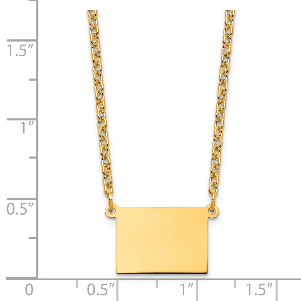 Gold Plated Sterling Silver/Gold Colorado State Necklace