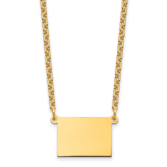 Gold Plated Sterling Silver/Gold Colorado State Necklace