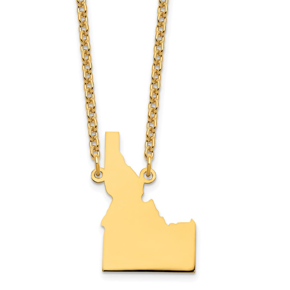 Gold Plated Sterling Silver/Gold Idaho State Necklace