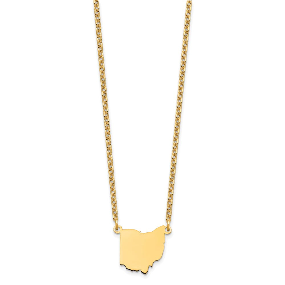 Gold Plated Sterling Silver/Gold Ohio State Necklace