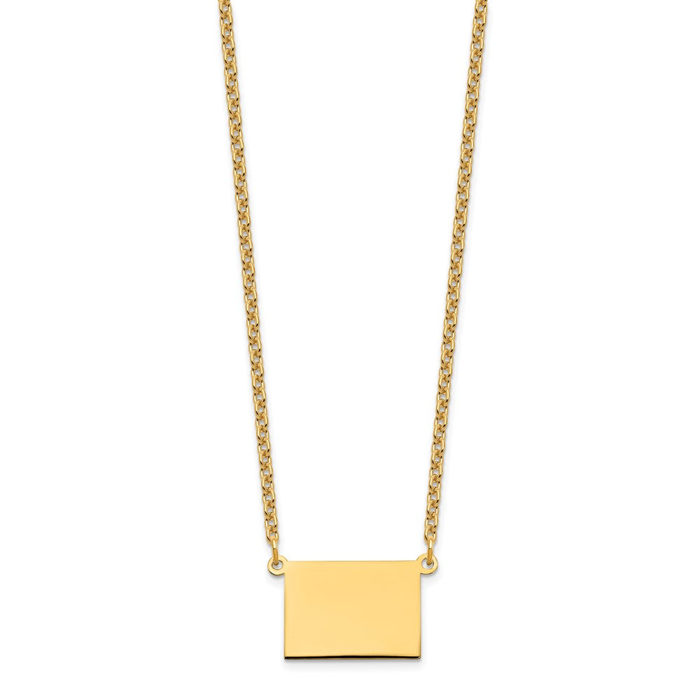 Gold Plated Sterling Silver/Gold Wyoming State Necklace