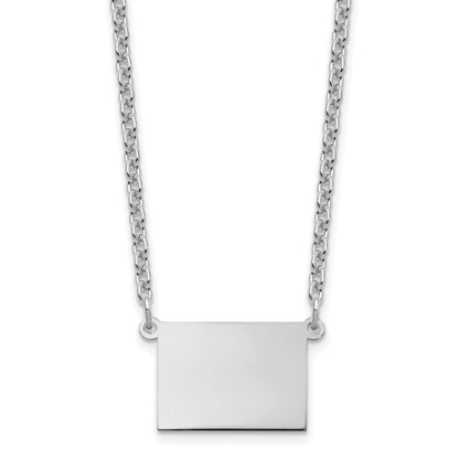 Sterling Silver Silver/Rhodium Plated Colorado State Necklace