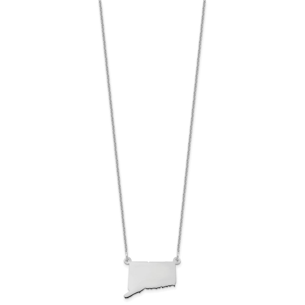14K White Gold 14Kw Connecticut State Necklace