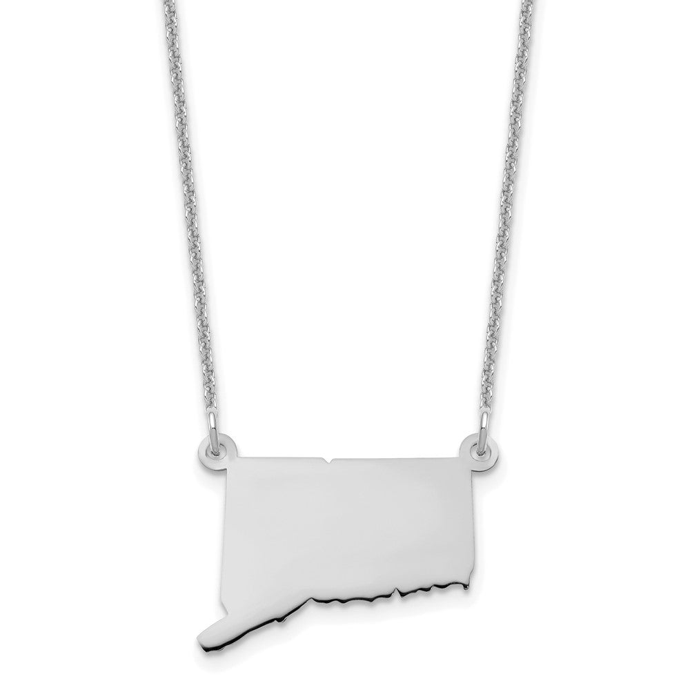 14K White Gold 14Kw Connecticut State Necklace