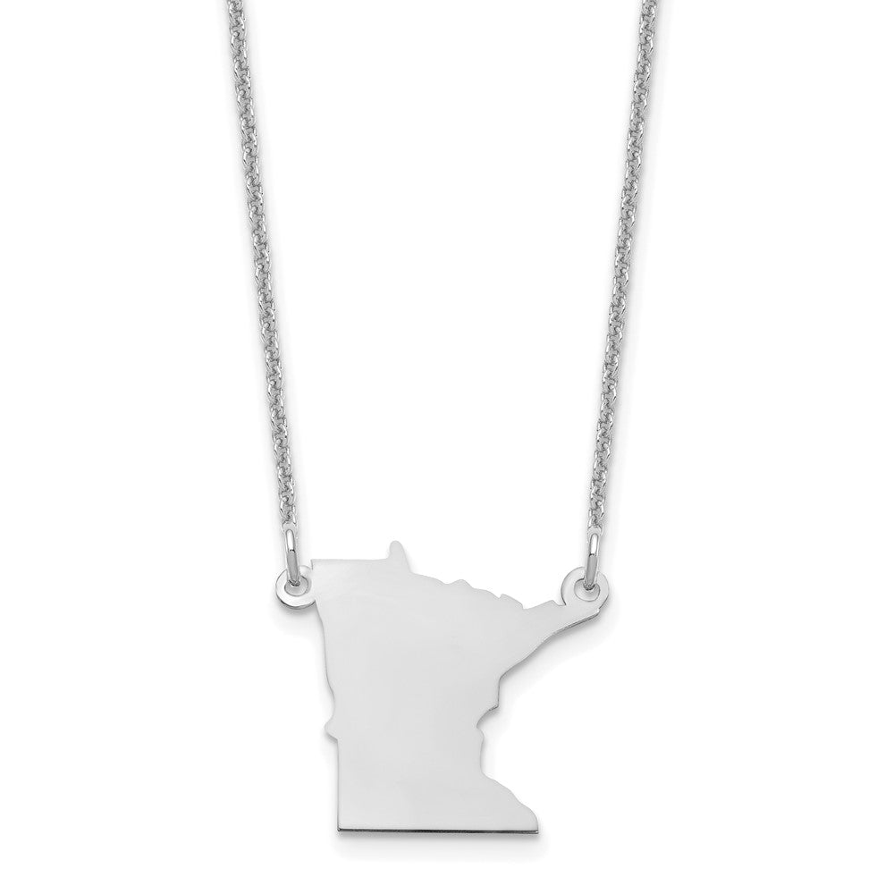 14K White Gold 14Kw Minnesota State Necklace