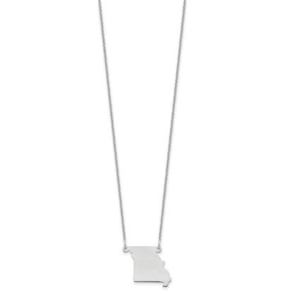 14K White Gold 14Kw Missouri State Necklace