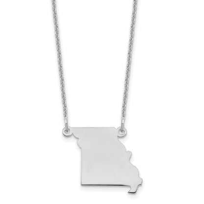 14K White Gold 14Kw Missouri State Necklace