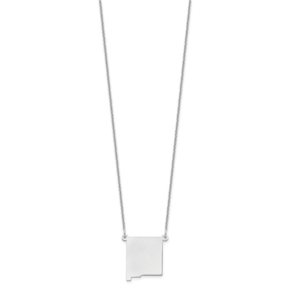 14K White Gold 14Kw New Mexico State Necklace