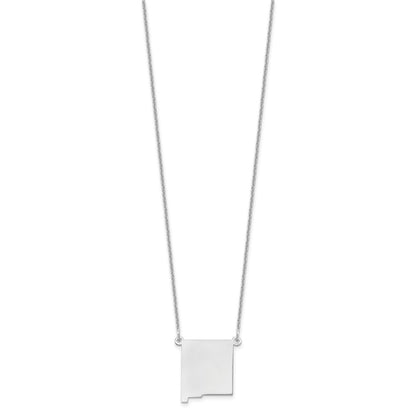 14K White Gold 14Kw New Mexico State Necklace