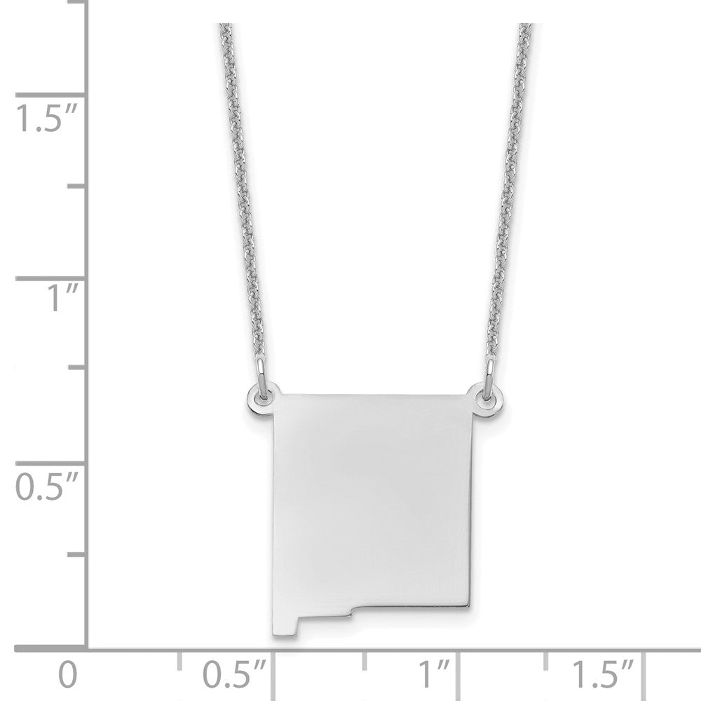 14K White Gold 14Kw New Mexico State Necklace