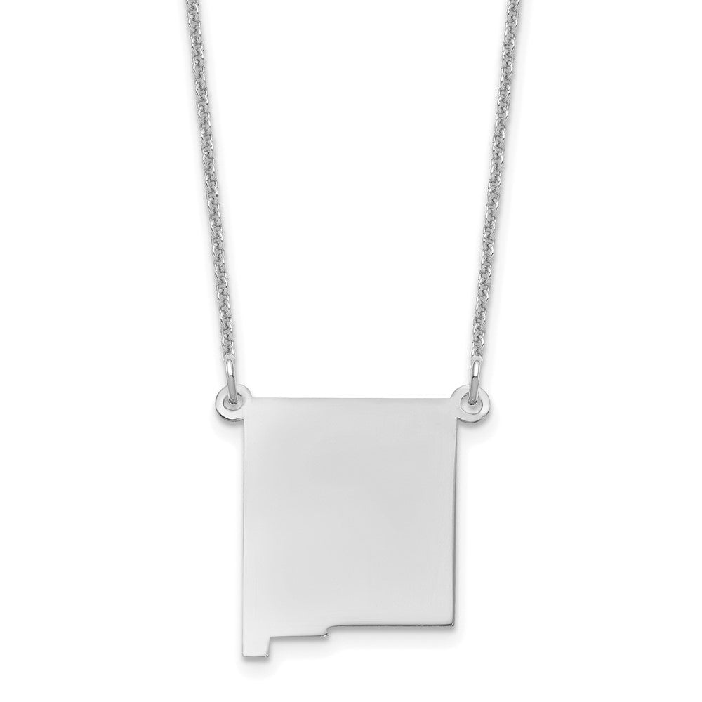 14K White Gold 14Kw New Mexico State Necklace