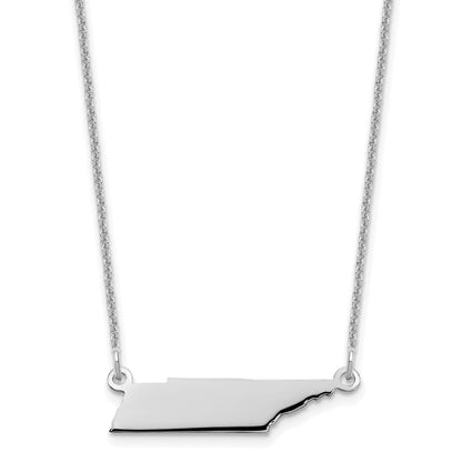 14K White Gold 14Kw Tennessee State Necklace