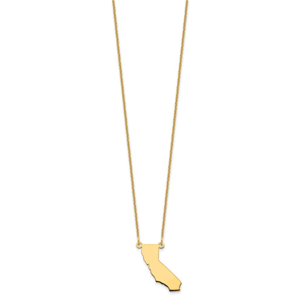 14K Yellow Gold 14Ky California State Necklace