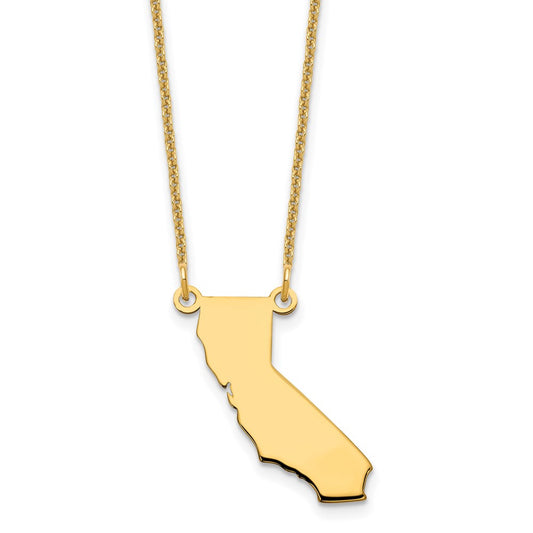 14K Yellow Gold 14Ky California State Necklace